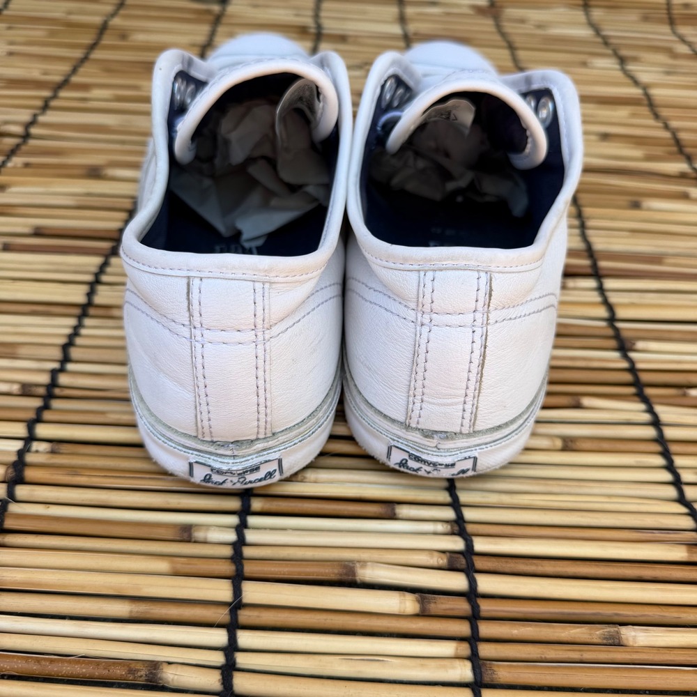 Converse Jack Purcell CP Leather White Low Top Sneakers Mens 6.5 Womens 8.5 - Picture 6 of 8